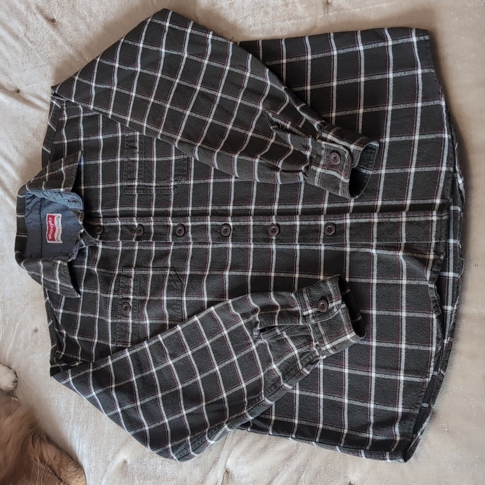Men's Small Wrangler Heavy Plaid Flannel Shirt
